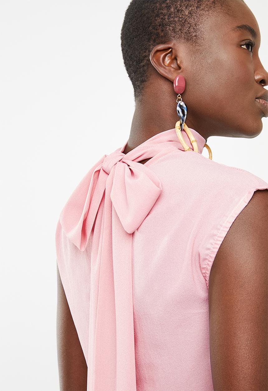 STYLE REPUBLIC - High neck kittybow blouse - pink
