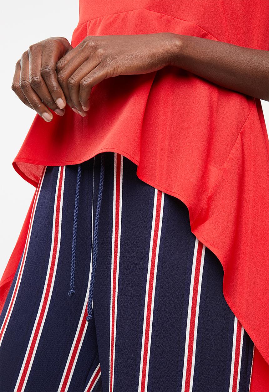 STYLE REPUBLIC - High neck kittybow blouse - red