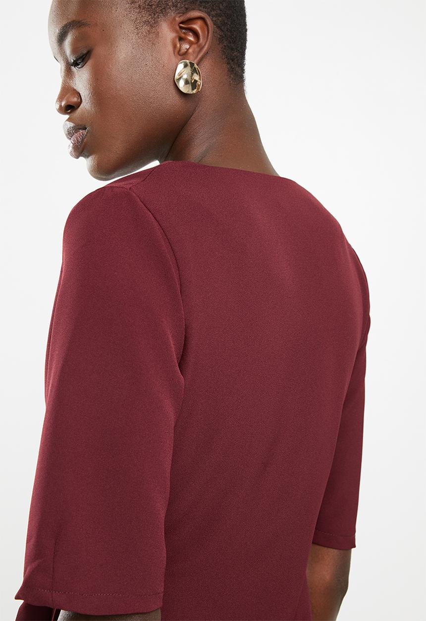 STYLE REPUBLIC - Wrap blouse - burgundy
