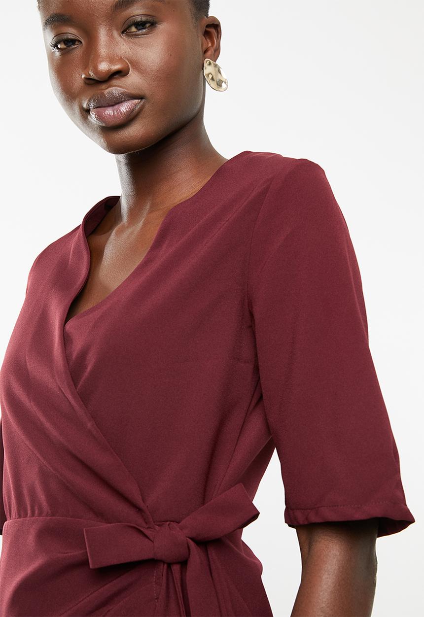 STYLE REPUBLIC - Wrap blouse - burgundy
