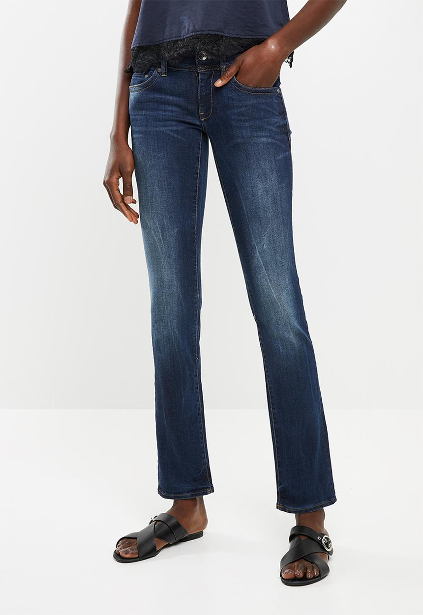 G-STAR - Midge saddle mid waist straight jeans - blue 
