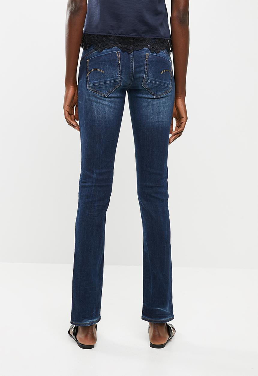 G-STAR - Midge saddle mid waist straight jeans - blue 