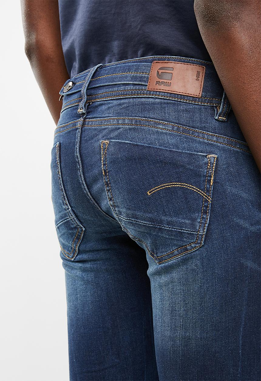 G-STAR - Midge saddle mid waist straight jeans - blue 