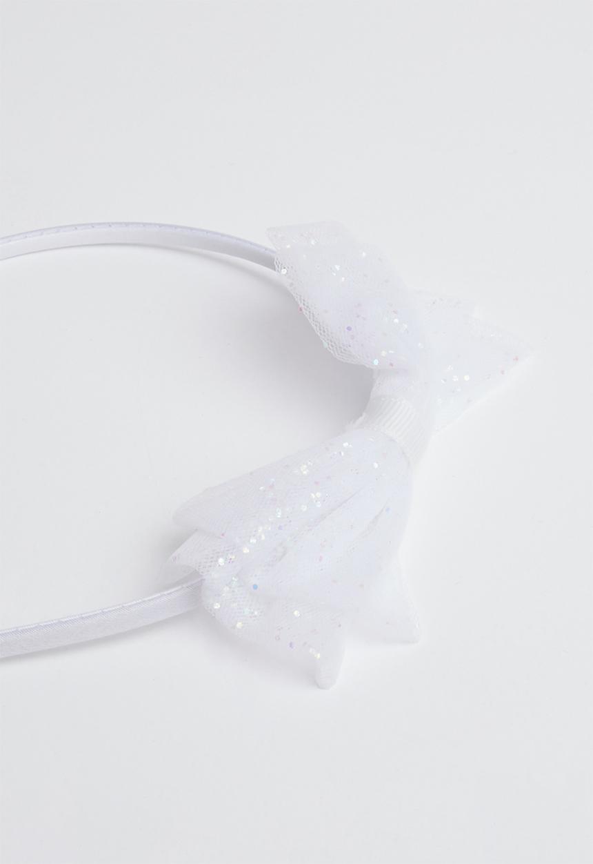 Pop Candy - Bow detail headband - white