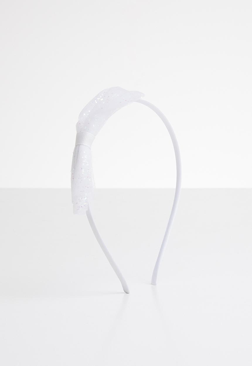 Pop Candy - Bow detail headband - white