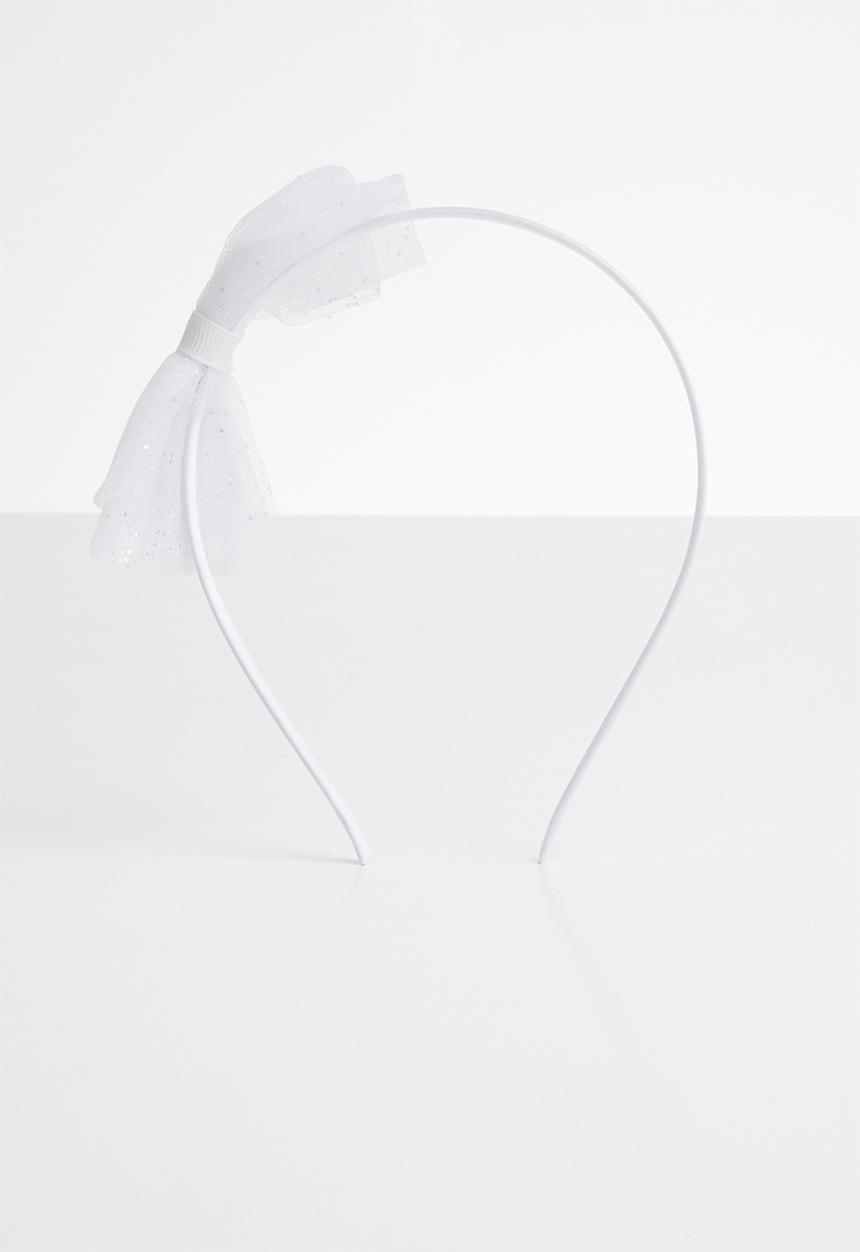 Pop Candy - Bow detail headband - white