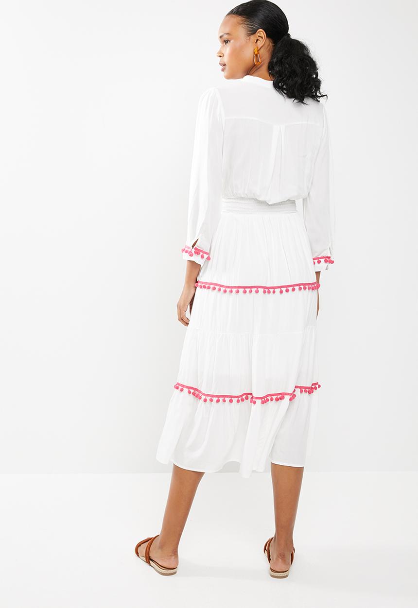 STYLE REPUBLIC - Embroided maxi dress - white