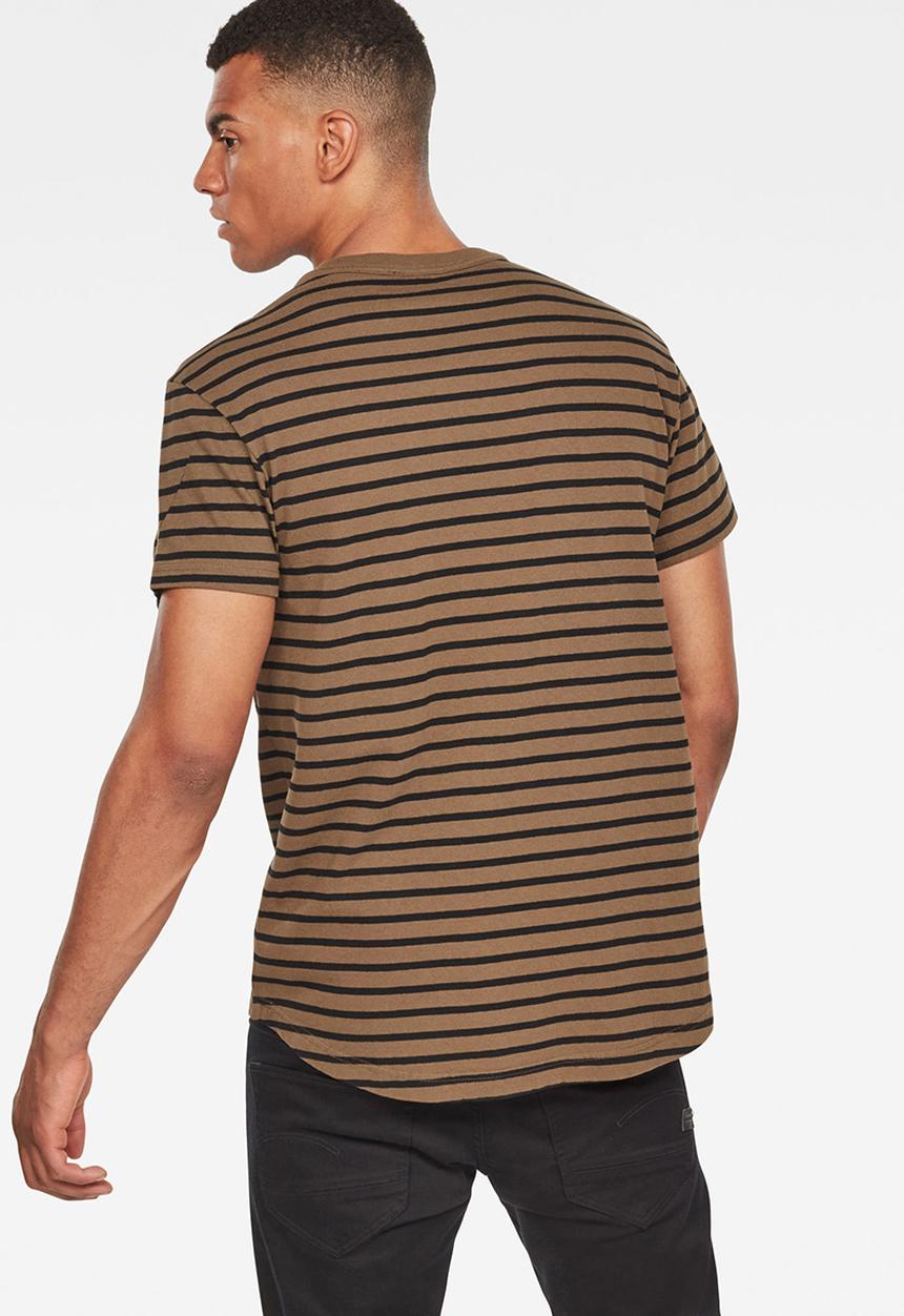 G-STAR - Starkon stripe T-shirt - black & tan