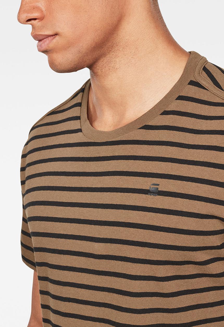 G-STAR - Starkon stripe T-shirt - black & tan