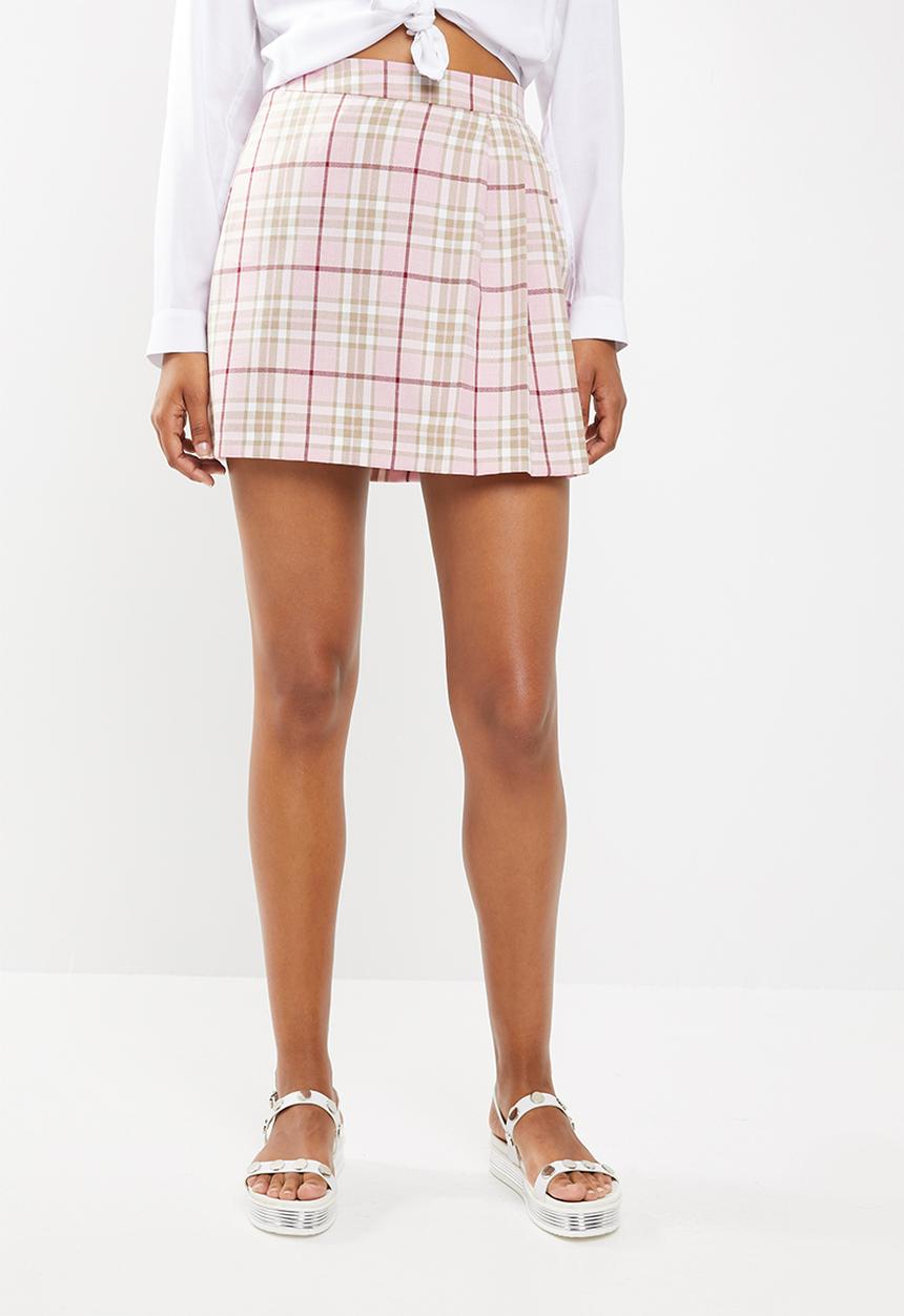 New Look - Tartan kilt - pink