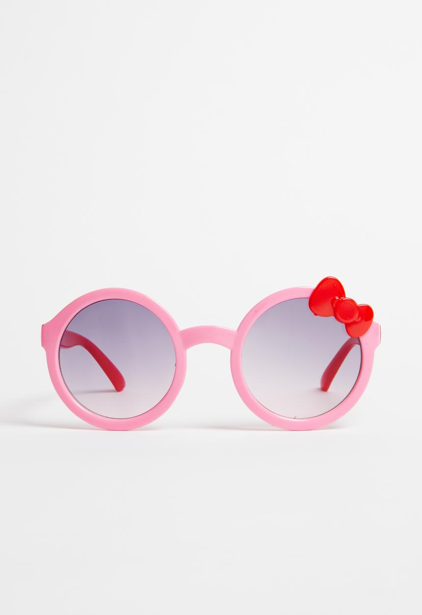 Pop Candy - Round sunglasses with bow detail - pink