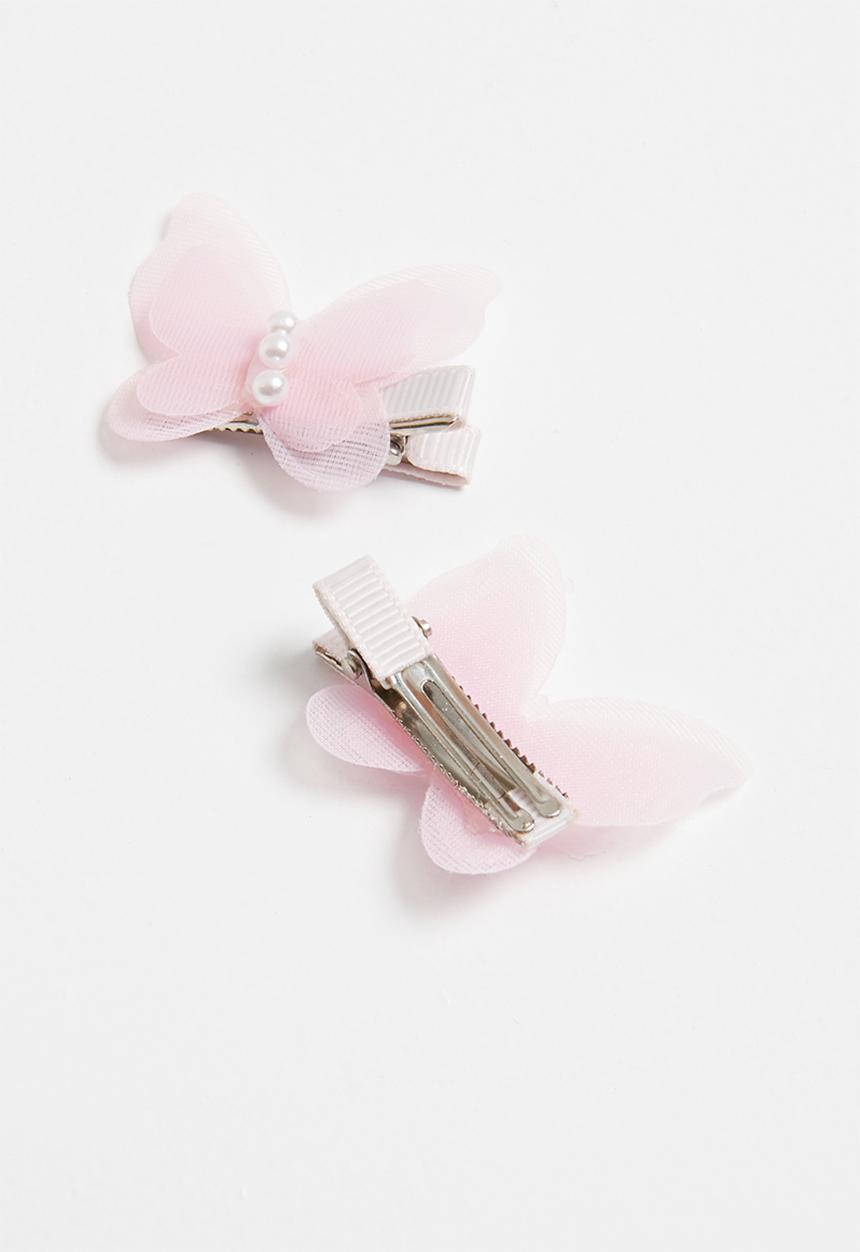 Pop Candy - Butterfly hair clips - pink