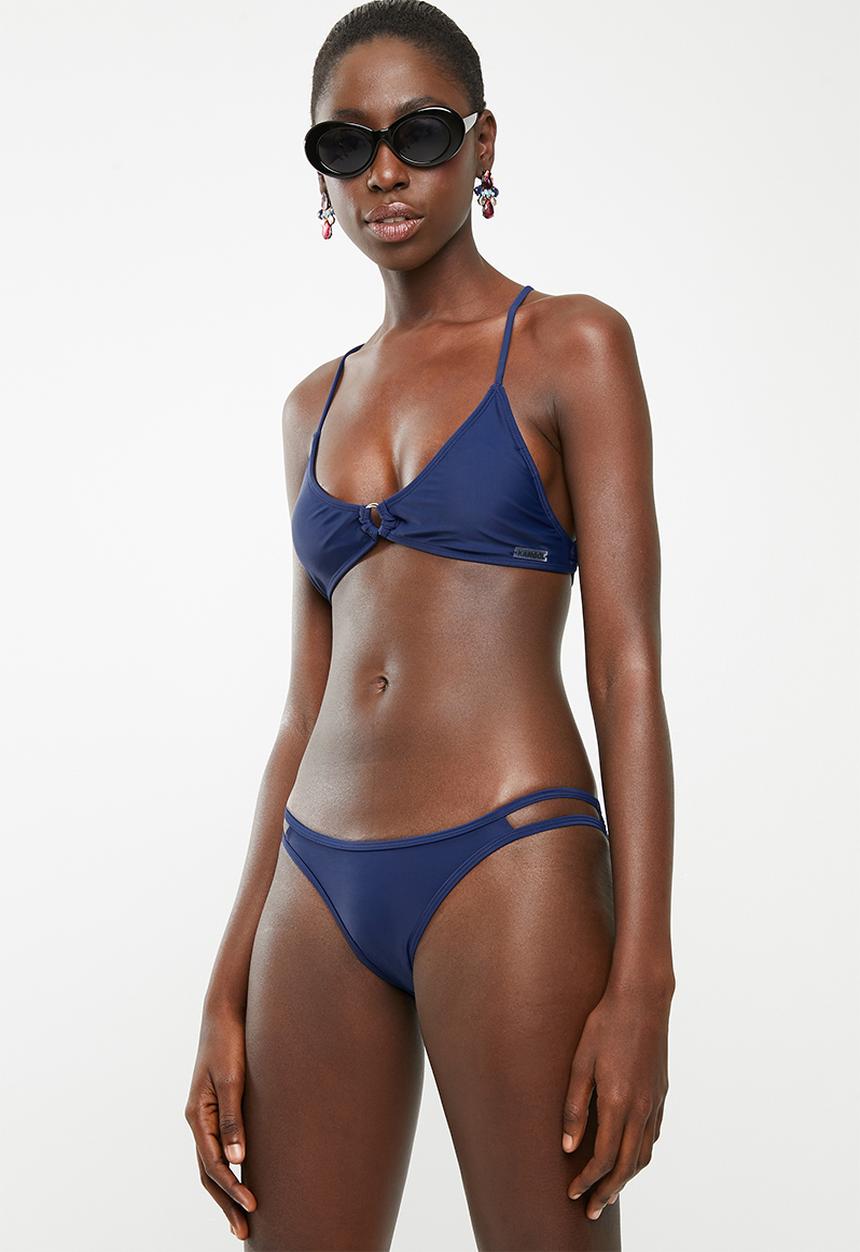 KANGOL - Contrast bikini bottom - blue