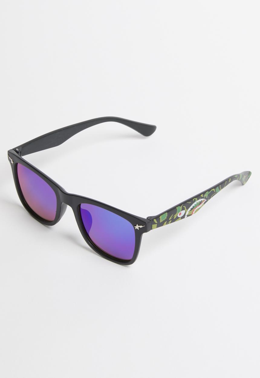 Pop Candy - Printed wayfarer sunglasses - khaki green