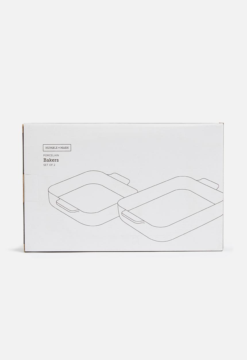 Humble & Mash - Porcelain baker set of 2 - white