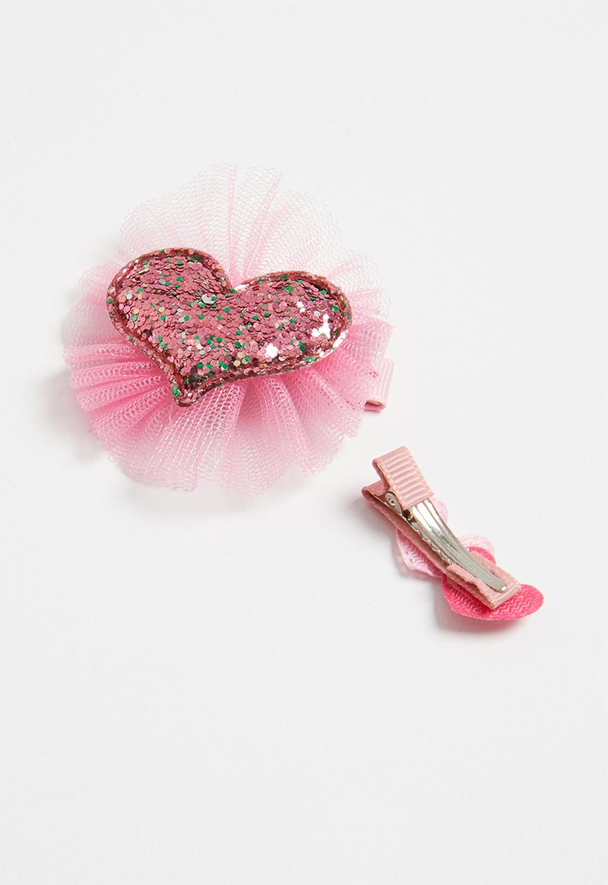 Pop Candy - Heart detailed hair clip - pink