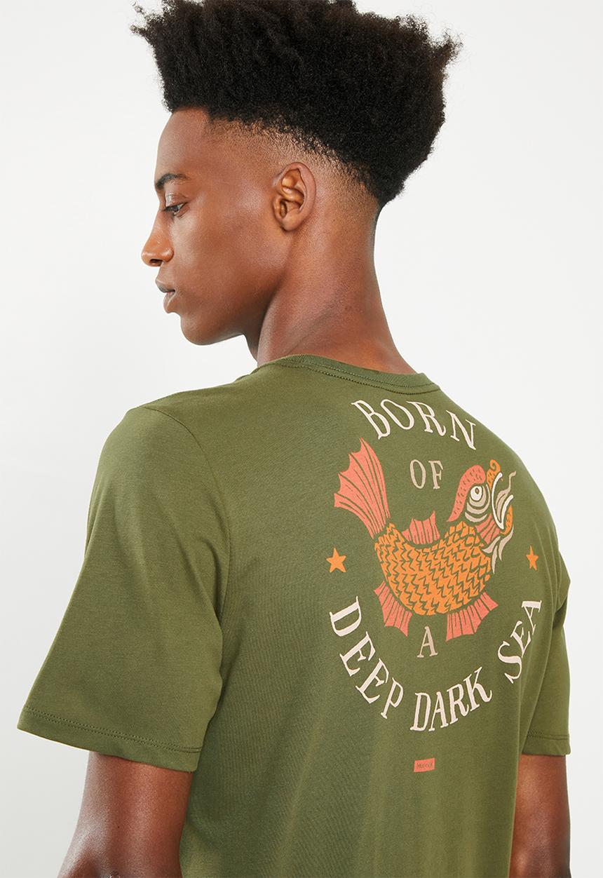 Hurley - Sea monster short sleeve T-shirt - khaki