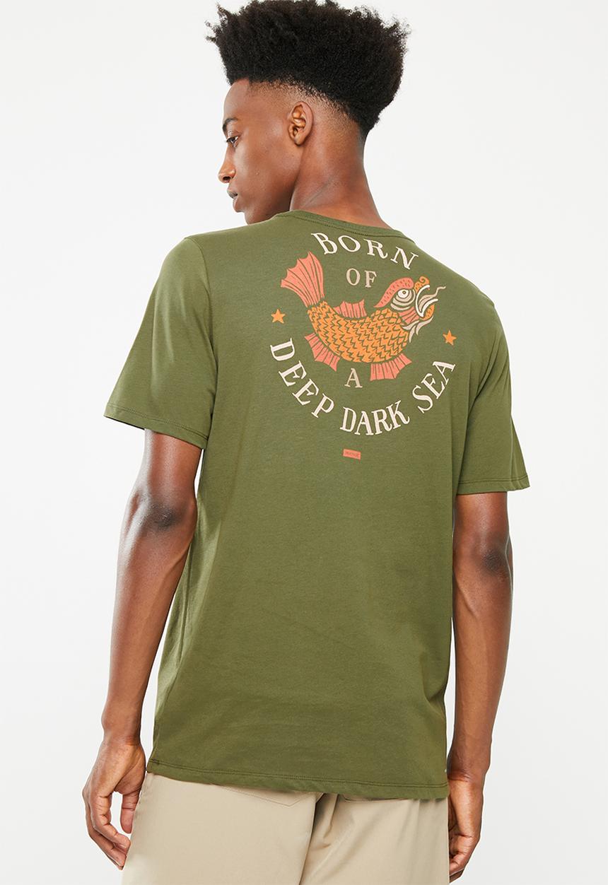 Hurley - Sea monster short sleeve T-shirt - khaki