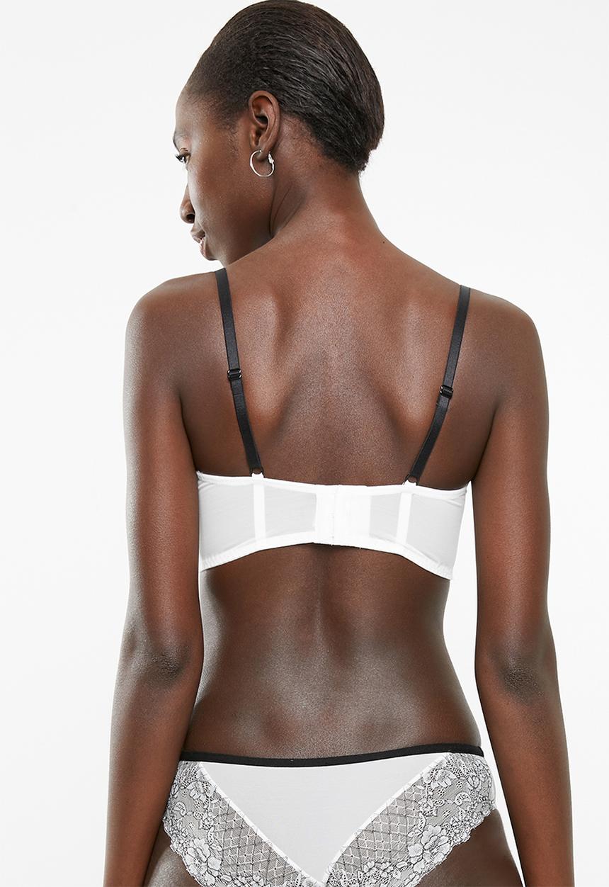 New Look - Mono double layer lace bra - black