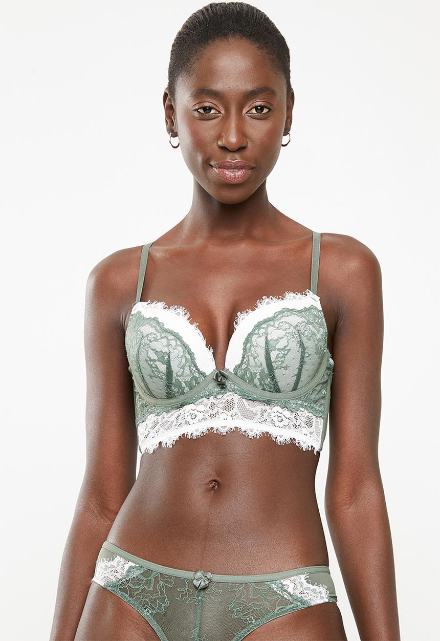 New Look - Double layer bra - green