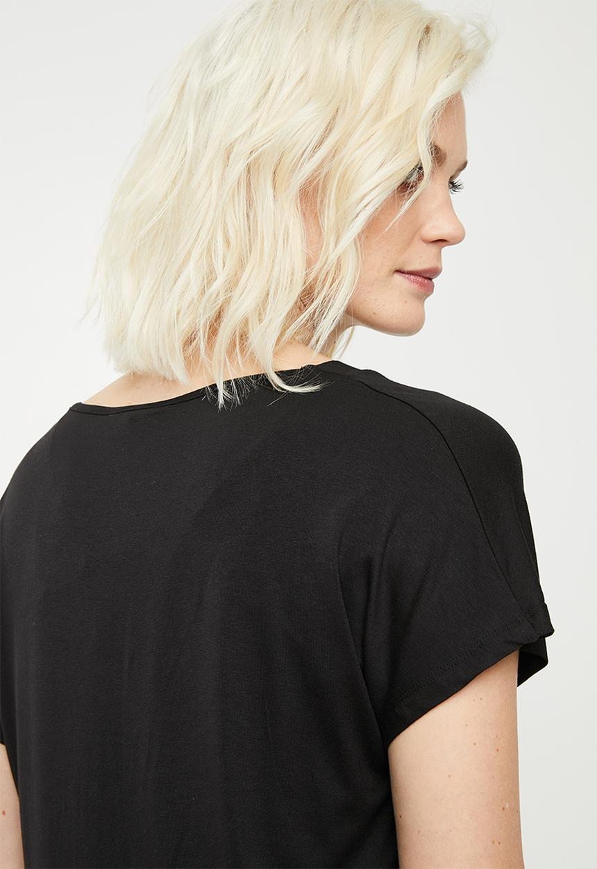 Superbalist - Slub v-neck tee - black