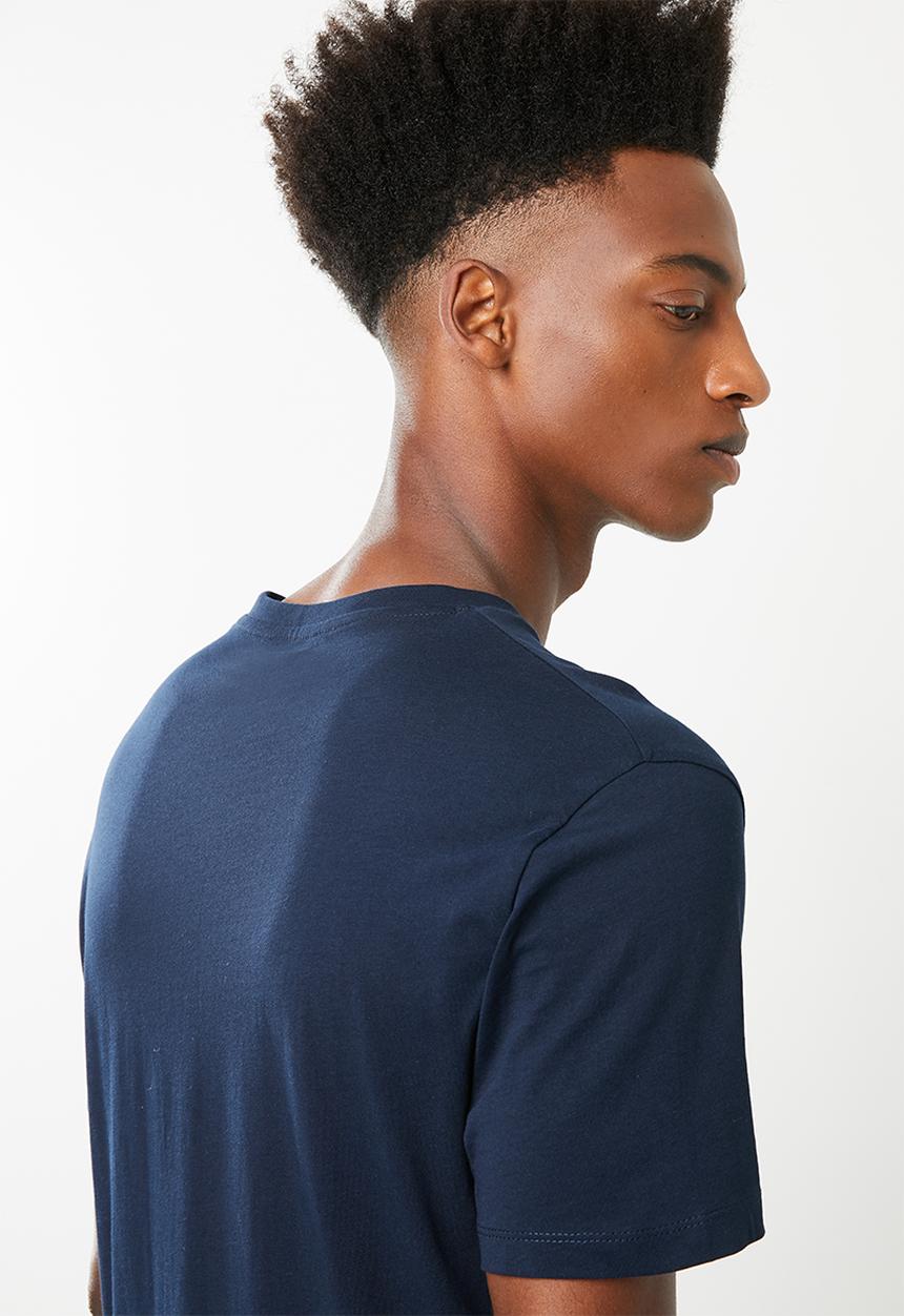 Superbalist - V-neck short sleeve 2 pack tee - navy & grey melange