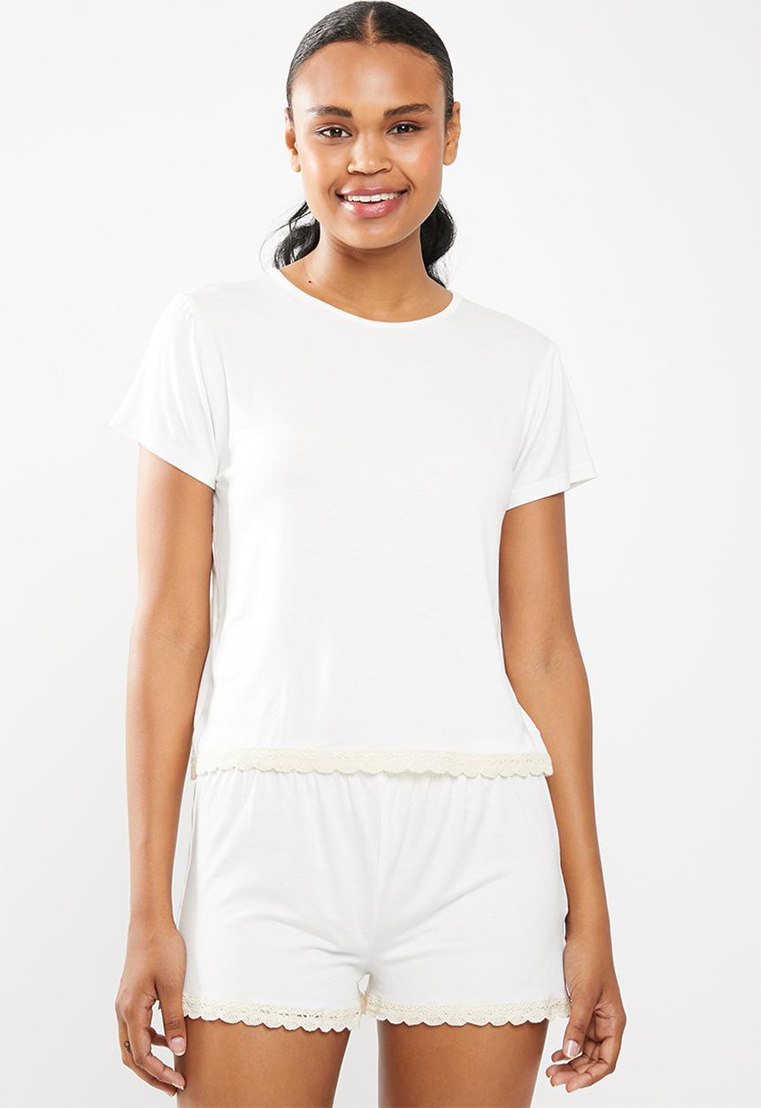 Superbalist - Tee and shorts set - white