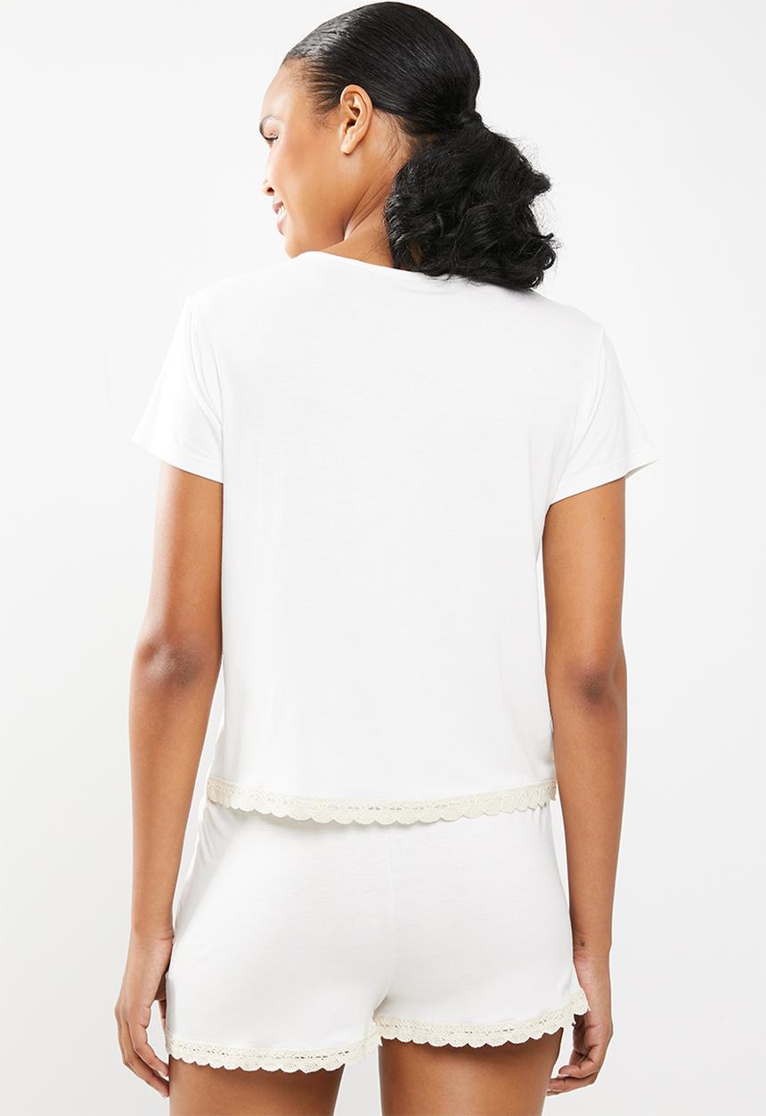 Superbalist - Tee and shorts set - white