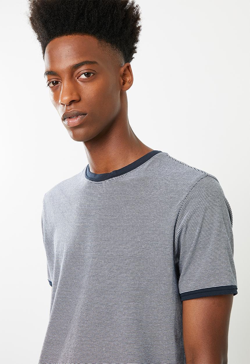 Brave Soul - Gandal T-shirt - navy & white 