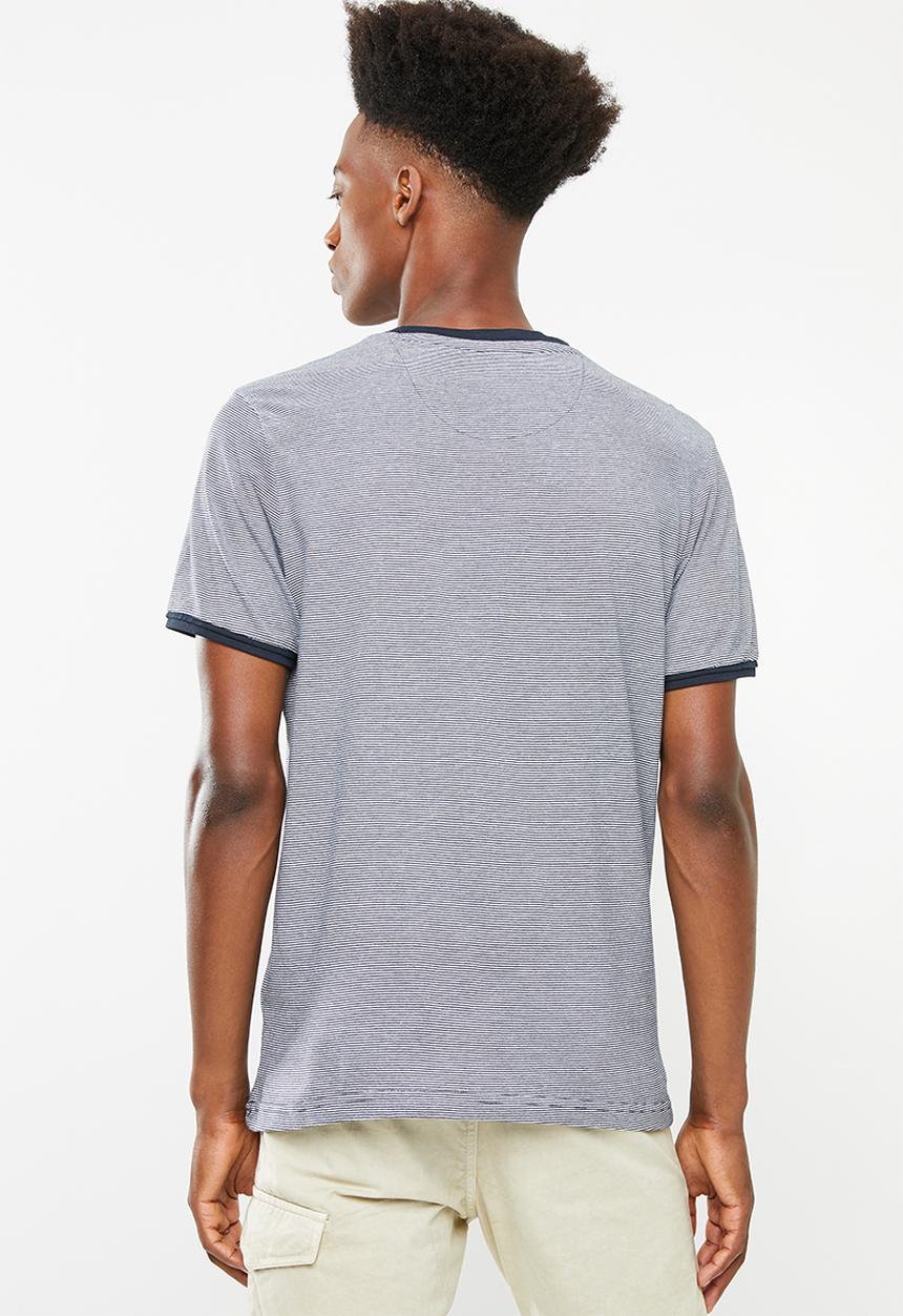 Brave Soul - Gandal T-shirt - navy & white 