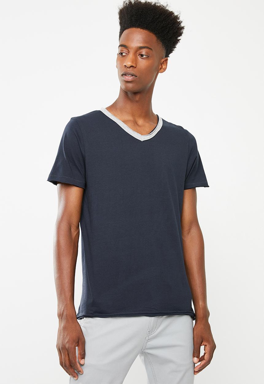 Brave Soul - Haus short sleeve T-shirt - navy