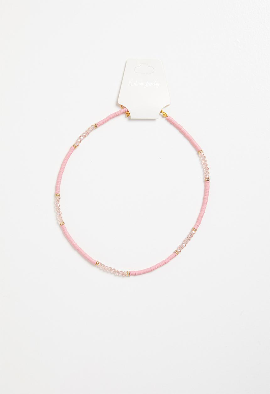 Pop Candy - Bead detailed necklace - pink