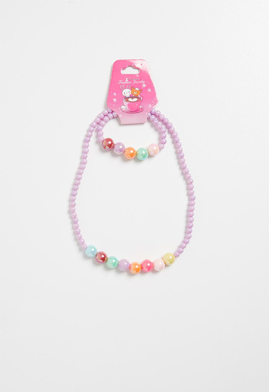 Pop Candy - Necklace and Bracelet Set - multi