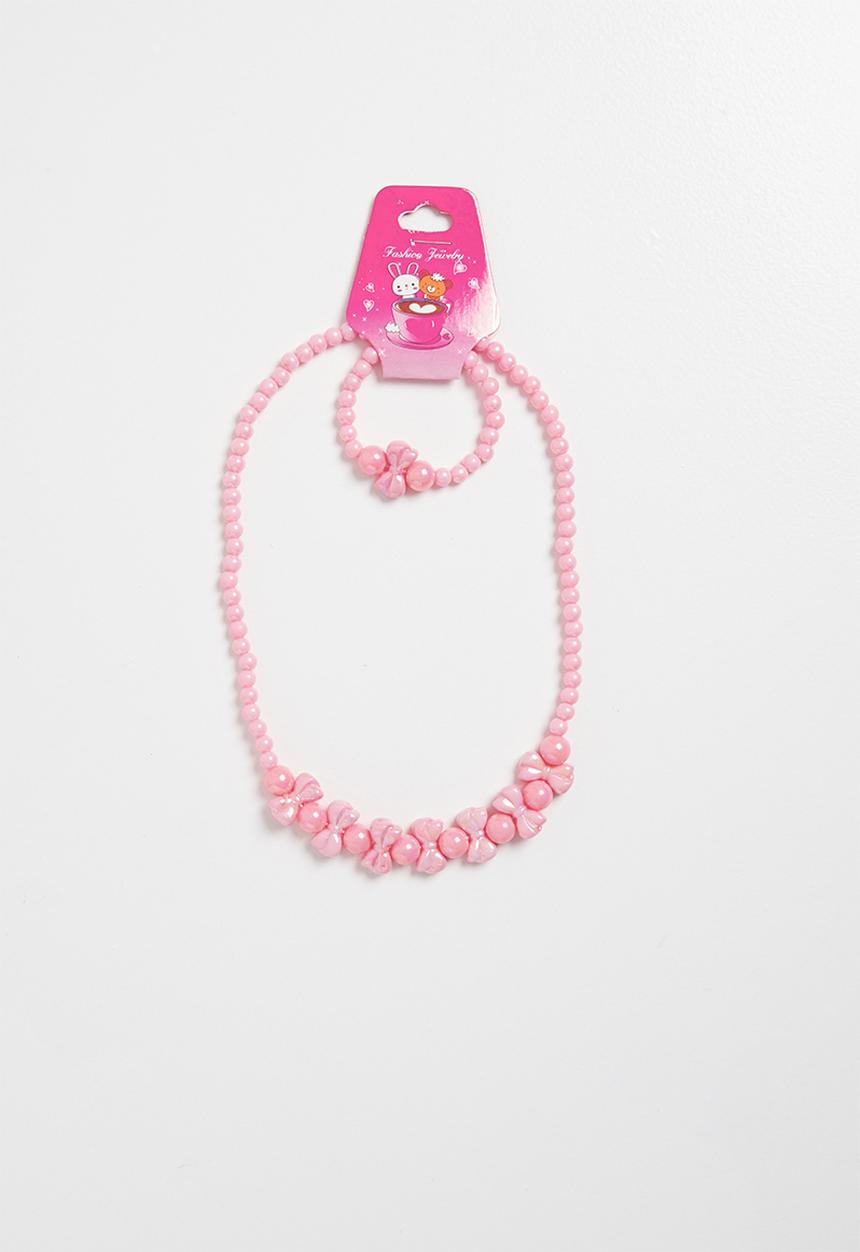 Pop Candy - Necklace and bracelet set -  pink