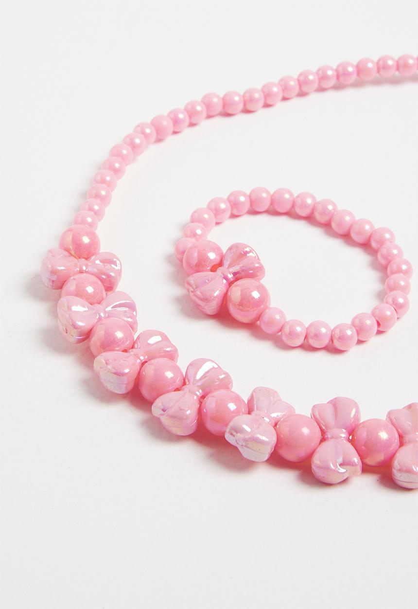 Pop Candy - Necklace and bracelet set -  pink