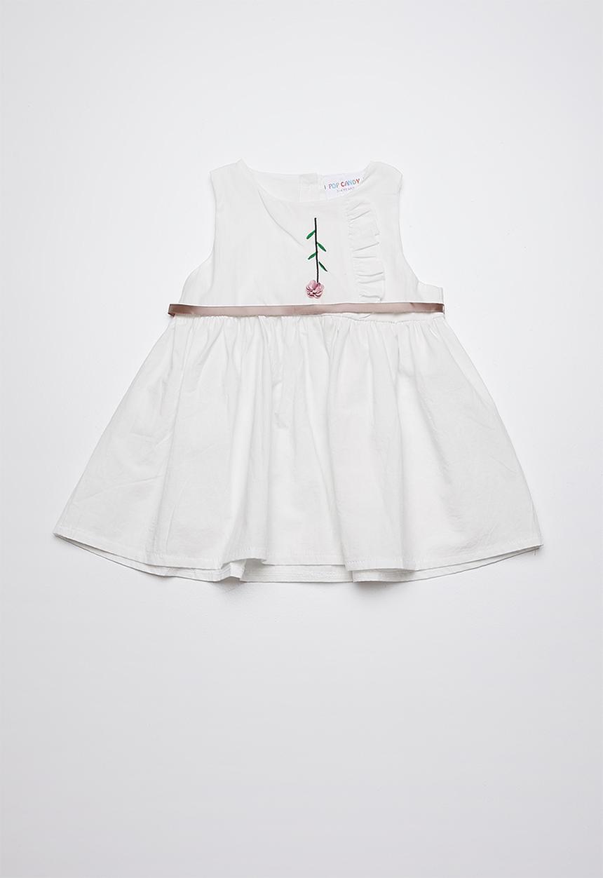 Pop Candy - Printed flower dress - white