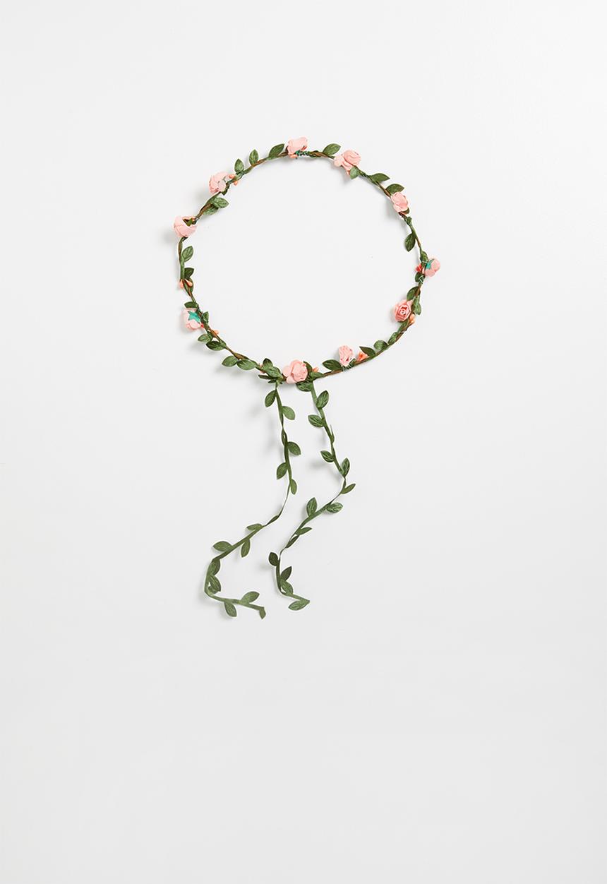 Pop Candy - Flower headpiece - green & pink 