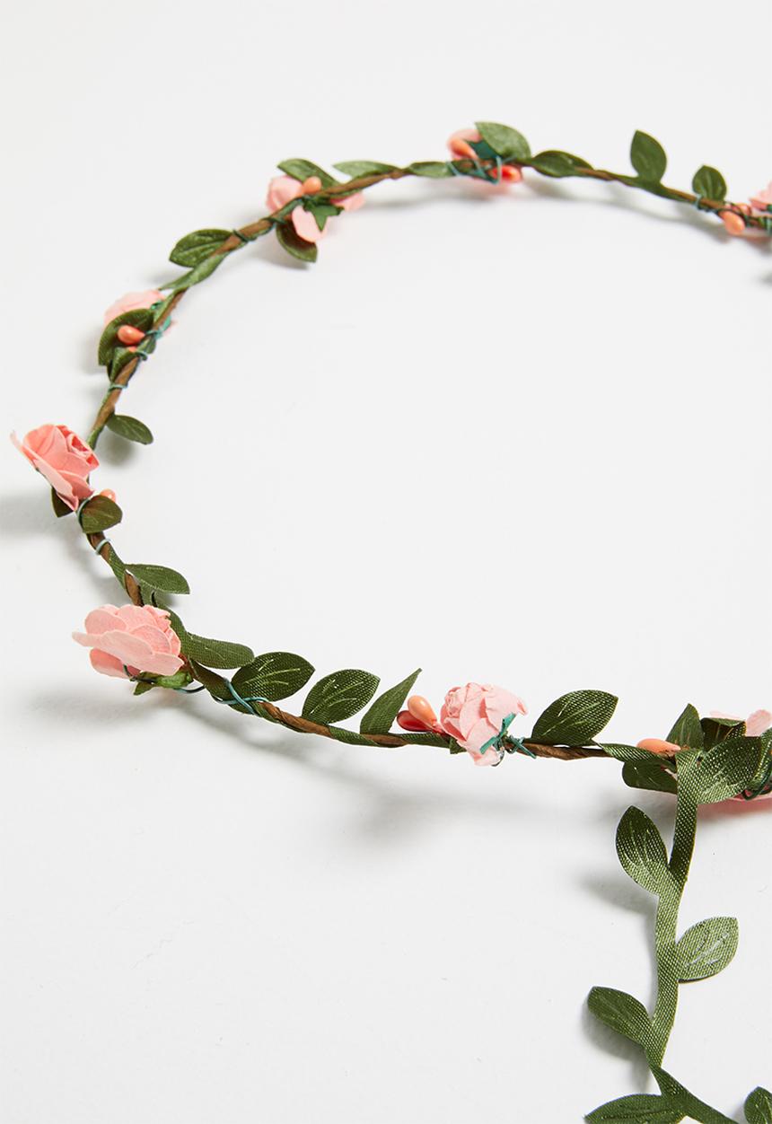 Pop Candy - Flower headpiece - green & pink 