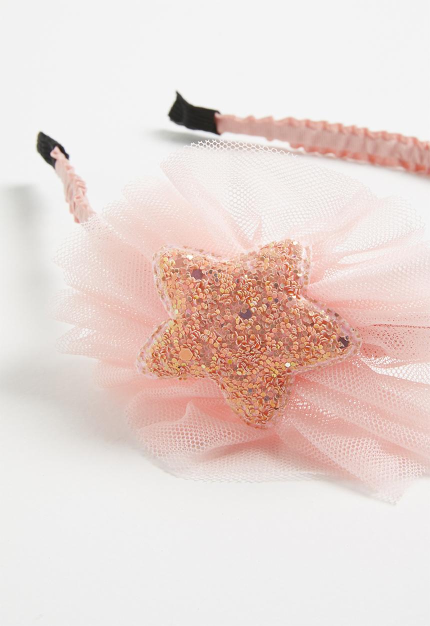 Pop Candy - Headband with glitter star detail - pink 