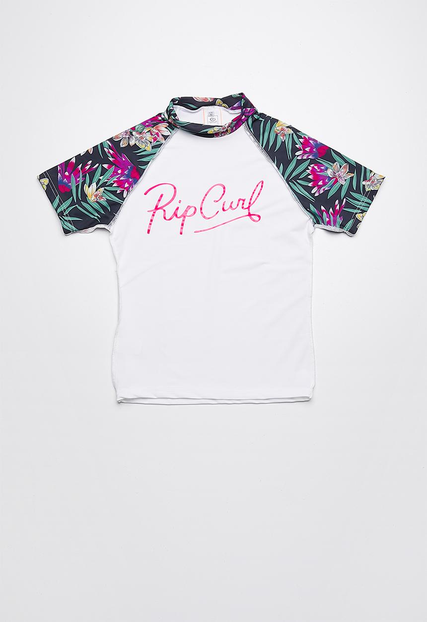 Rip Curl - Mystic sun short sleeve rashvest - white