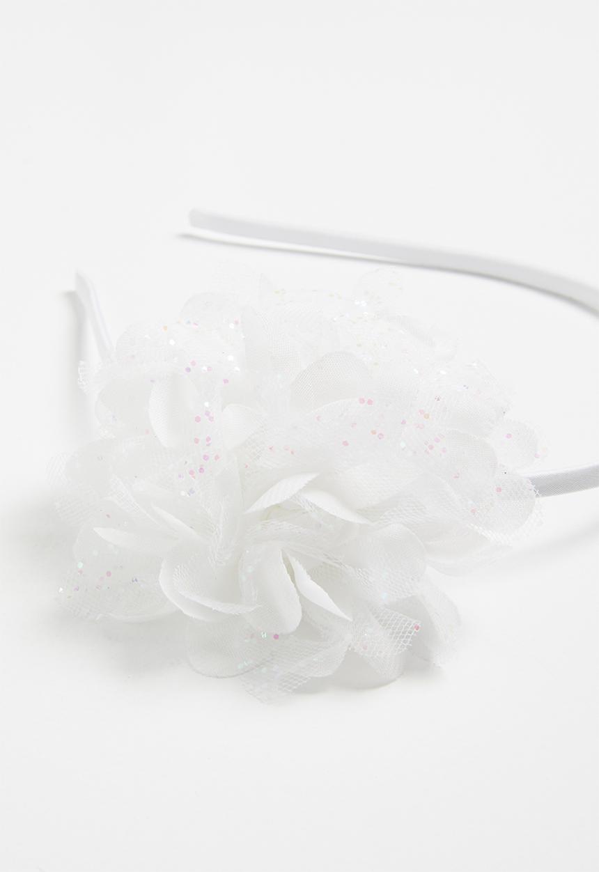 Pop Candy - Flower detail headband white