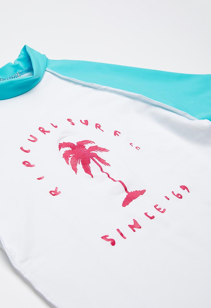 Rip Curl - Surf sun short sleeve rashvest - white
