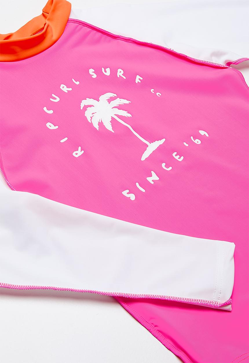 Rip Curl - Surf sunset long sleeve rashvest - pink