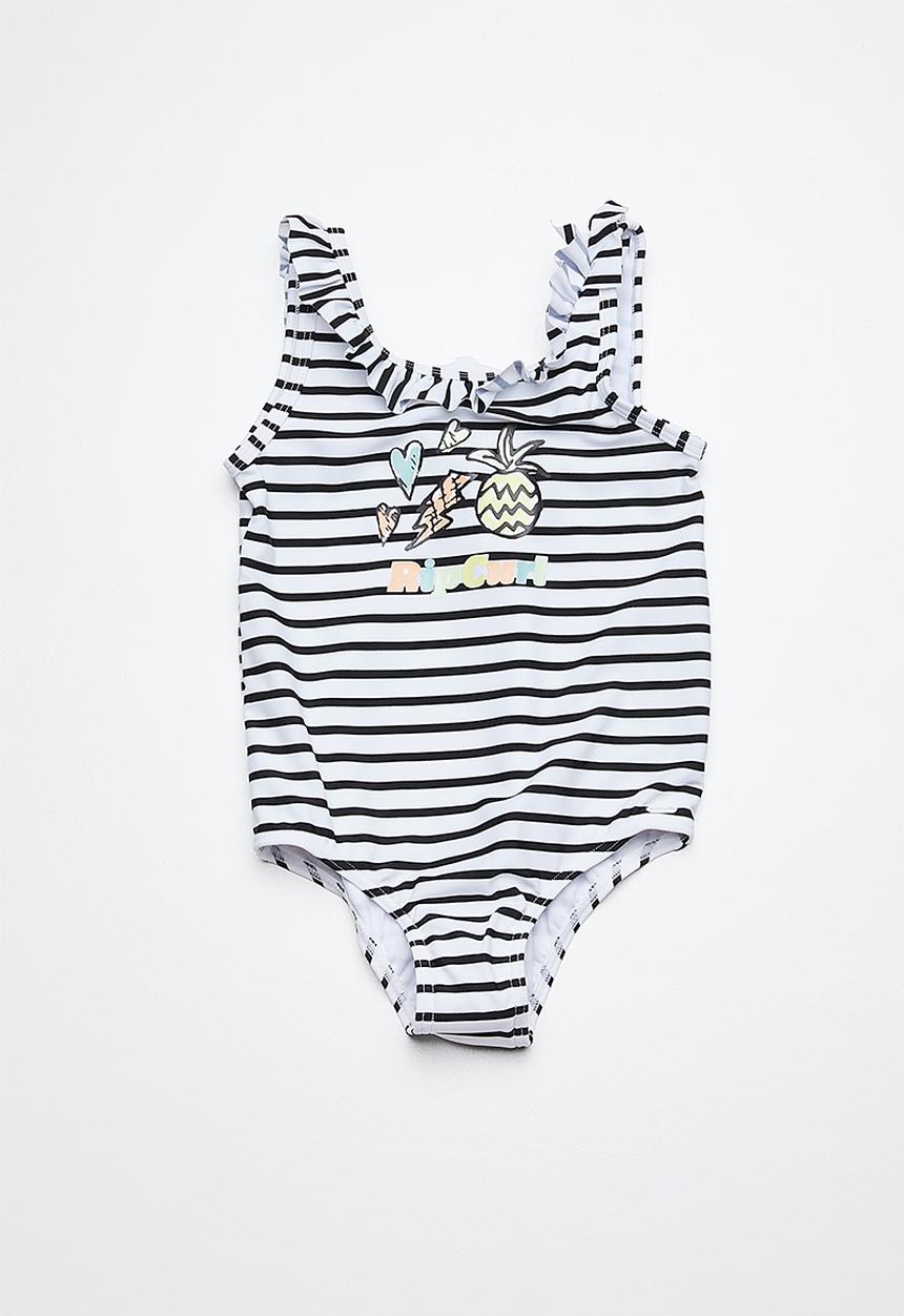 Rip Curl - Mini summerland one piece swimsuit - black & white