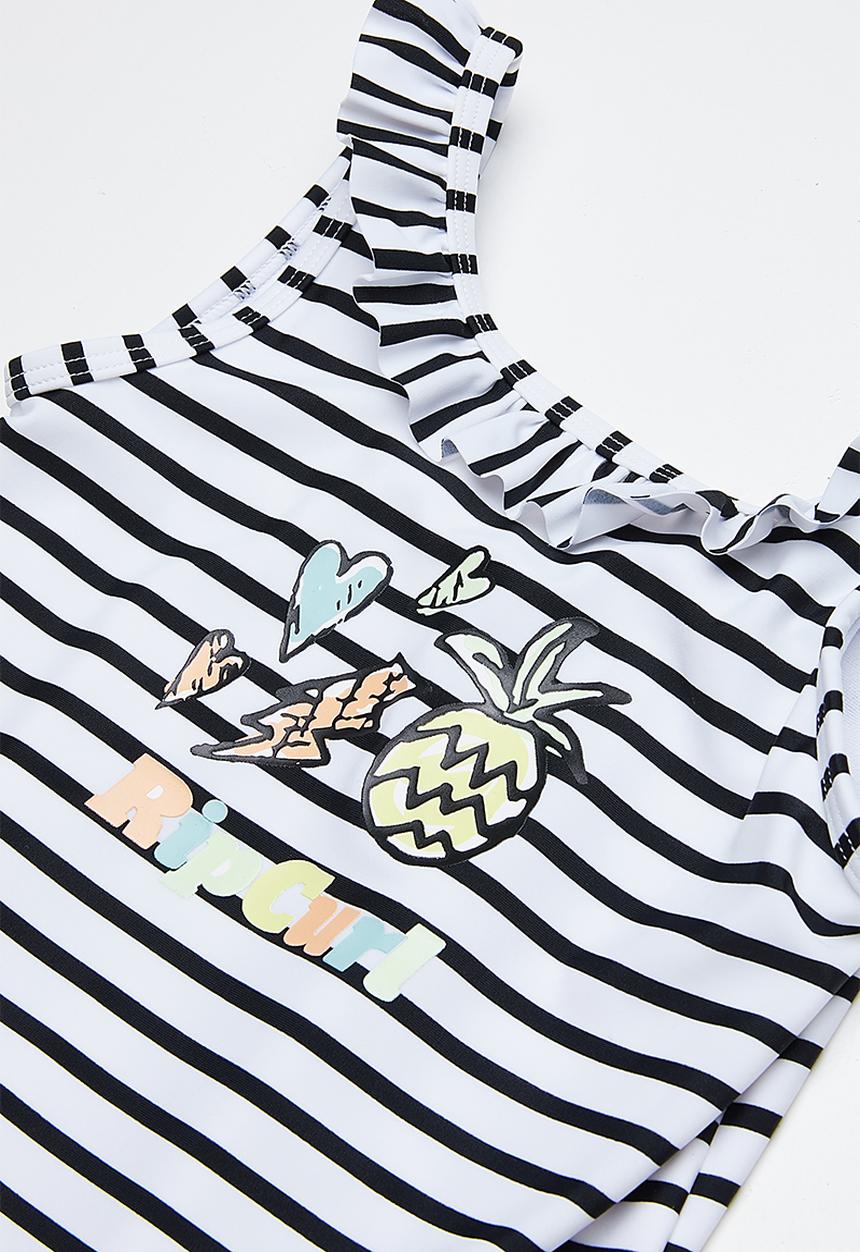 Rip Curl - Mini summerland one piece swimsuit - black & white