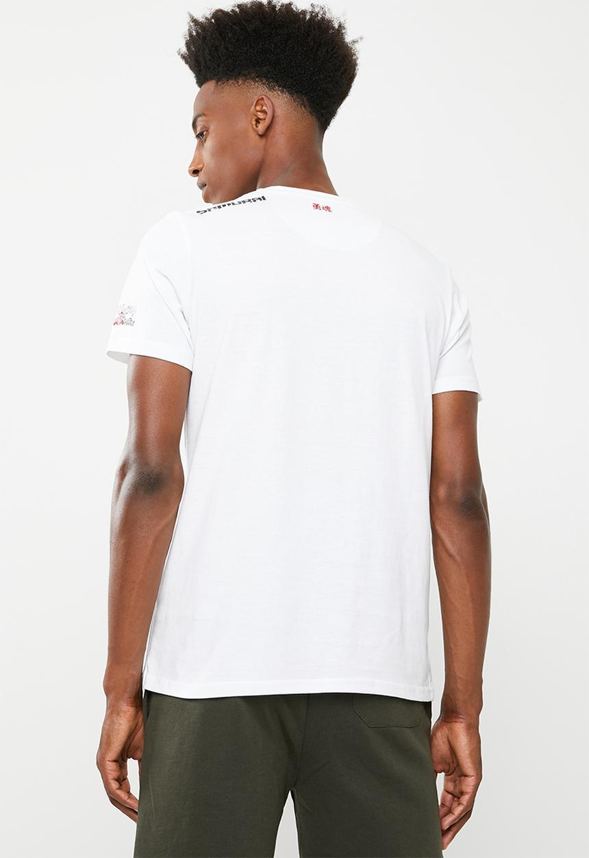 Brave Soul - Tiger T-shirt - white