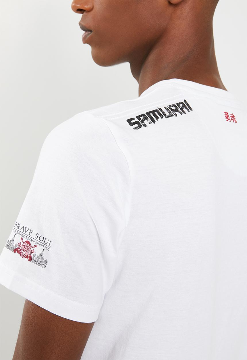 Brave Soul - Tiger T-shirt - white