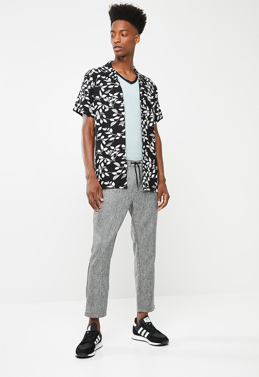 Brave Soul - Haus short sleeve raw hem T-shirt - blue