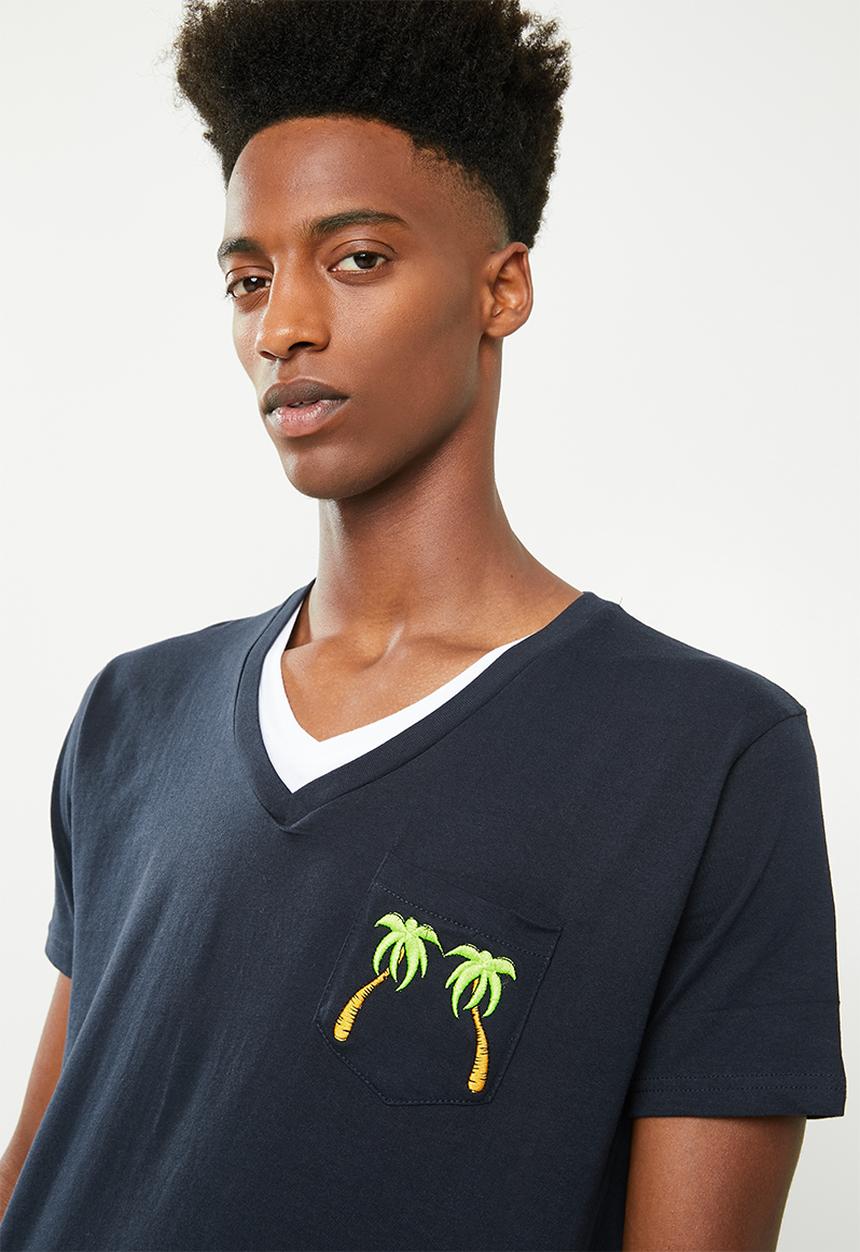 Brave Soul - Bahama T-shirt - navy