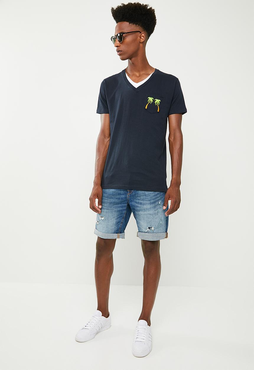 Brave Soul - Bahama T-shirt - navy